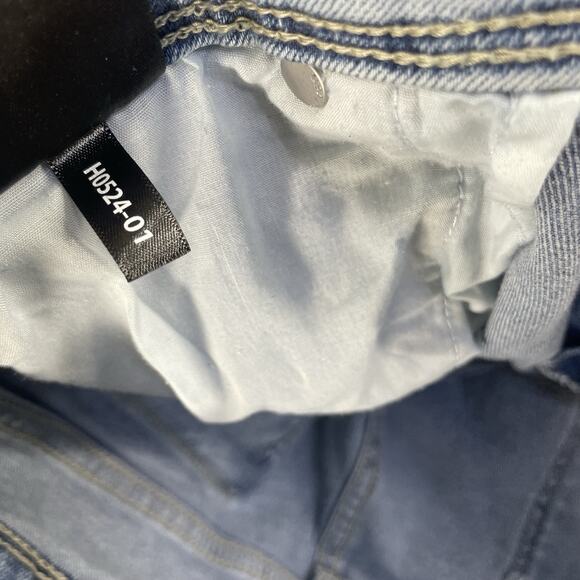 Hudson Womens Jeans Flap Pocket Button Sz 16 x 27 Straight Leg Icy Blue Mid Rise - Picture 2 of 15